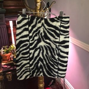 Anne Taylor Zebra Paneled Skirt